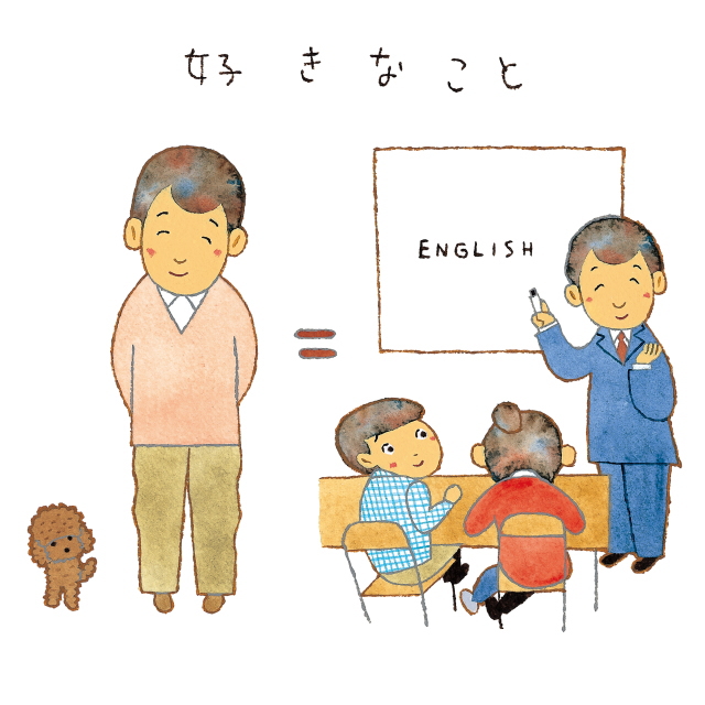 私がプードルとお散歩＝好きなこと、私が善活をすること＝好きなこと